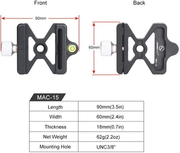 SUNWAYFOTO MAC-15 QUICK RELEASE CLAMP MANFROTTO / ARCA COMPATIBLE